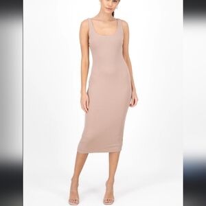 New w/Tags Forever 21 Ribbed Cotton Midi Dress XS Extra Small